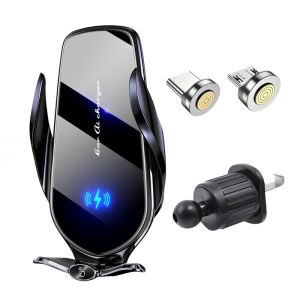 15W Car Phone Wireless Charger Holder Auto Sensing Stand 66W Magnet Plug Mount for Samsung S26 Iphone 17 16 15 14 13 12 Pro Max