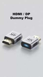 Hagibis | Hagibis 4K HDMI Dummy Plug DisplayPort EDID Emulator Plug Headless Adapter Virtual Display Emulator 4K 60Hz 2K 60Hz 1080P 120Hz