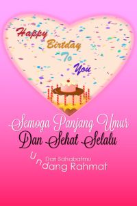 Kartu Ucapan Ulang Tahun Format PPTX Plus Ukuran 10x15cm Model ku02