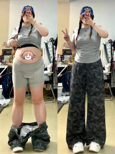 High Waist Flattering plus Size Fat Female Wide Leg Workwear Denim Jeans Womens Summer New Hanging senseNão Sticks to the Thigh