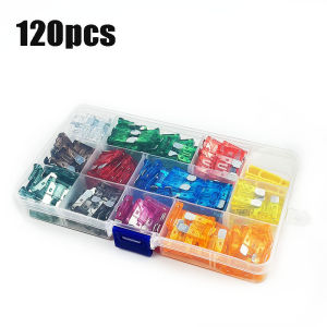 120pcs/box Tempat Sikring Mobil Fuse Blade Sekring Mobil Motor Tempat Sekring Tancap Sekring Tancap Kecil Fuse
