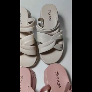 Sandal Slop Wedges Platform Fashion Smile Motif Tali Samping Pita MKY 6625 37-41