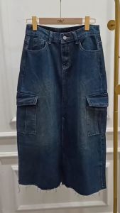 MKY CLOTHING ROK MIDI CARGO SLIT HW UNFINISHED