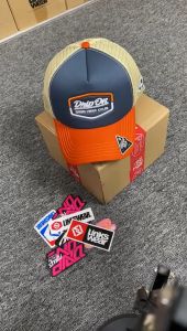 Drip On Original Topi Jaring Trucker Pria Distro Oranye Abu