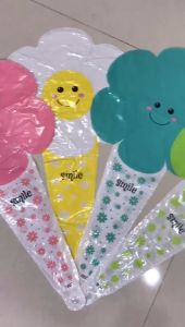 Balon Foil Pentungan Daisy | Balon Pentungan Karakter Motif Bunga Smile | Balon Ulang Tahun