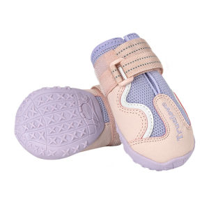 TRUELOVE Dog Boots Durable Pet Shoes Breathable Paw Protector 4PCS with Anti Slip Sole with Reflective Straps Durable for Dog