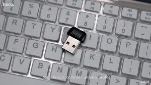 HOCO UA18 ตัวรับสัญญาณบูลทูธ USB Bluetooth V5.0 Portable Adapter สำหรับ PC และ Laptop ร่วมกับ ลำโพง, เมาส์, คีย์บอร์ด, และเครื่องปริ้นท์