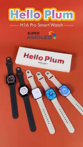Hello Plum H16 Pro 46mm นาฬิกา สมาร์ท จอ Amoled 1GB ข้อความท้องถิ่นเพลง กันน้ำ100% แจ้งเตือนได้ เก็บรูป รับประกัน1ปี