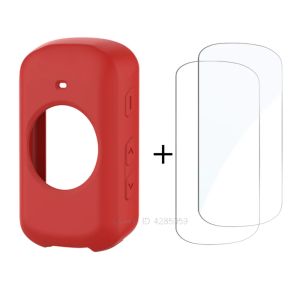 TPU Silicone Case + 2Pcs Tempered Glass for Garmin Edge 830 530 1040 130 Plus GPS Stopwatch Screen Protector Cover Accessories