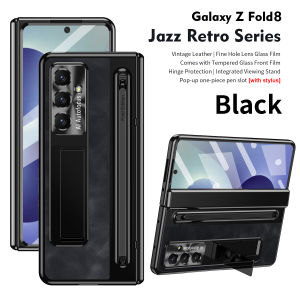 Phone Case For Samsung Galaxy Z Fold 8 7 6 5 4 3 TriFold Hinge Protection Glass Front Film Hidden Bracket S Pen Holder Cover