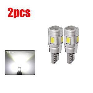 2-10PCS Car LED T10 W5W 194 Signal Bulb 12V 7000K White Blue Auto Interior Dome Door Reading Lights License Plate Trunk Lamps