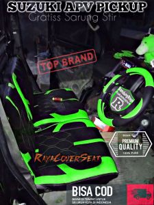 Lapis jok mobil pickup APV megacarry motif tawon 2023 gratis sarung stir