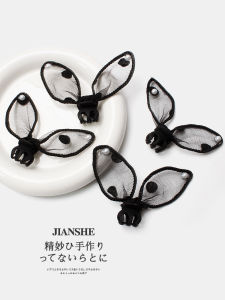 Mini Lace Rabbit Ear Hair Clip Korean Style Side Bangs Fringe Hairdressing Accessories Fresh out Fashionable Hair Grips