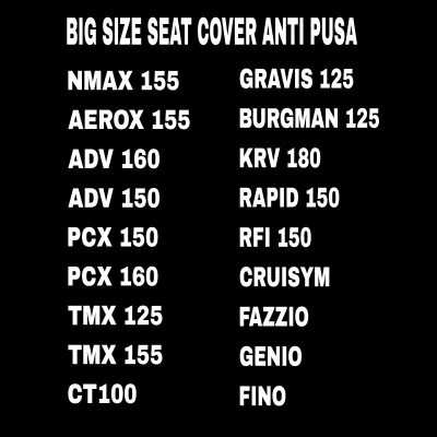 BJME SEAT COVER ANTI PUSA BIG LOGO PAHABA WATER REPELLENT HIGH QUALITY 2 LAYERS GATERIZED UNIVERSAL FOR ALL MOTORCYCLE