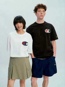 Champion | Towelling Stitched Casual T-shirts for Couples