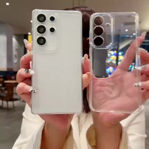 Transparent Silicone Phone Case For Samsung Galaxy S26 S25 Ultra S24 FE S23 S22 S21 S20 Plus Clear Shockproof Soft Funda Cover