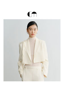 Designer Short Summer Woven Wool Blazer