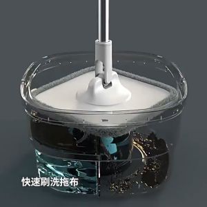 🔥Sale ลดราคา🔥 ไม้ถูพื้น ถังปั่นเดี่ยว มีช่องแยกน้ำเสีย แข็งแรง ทนทาน ใช้งานง่าย ประหยัดพื้นที่