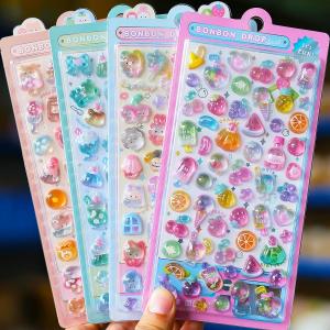 SHANLE | Cute 3D Ice Cream Fruit Pattern Crystal Stickers