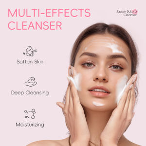 LAIKOU Sakura Cleanser Gentle Deep Cleaning Oil Control Moisturizing Shrink Pores Face Skin Care 50g Skin Cleanser All Skin Type