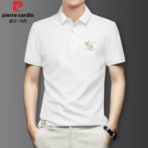 Pierre Cardin Official Mens Clothing Counter Polo Shirt Mens Short-Sleeved Summer [Breathable Wicking] Lapel T-shirt Tops