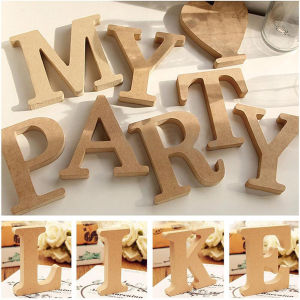 zhingjingsi® 3D Freestanding A-Z Wood Wooden Letters Alphabet Hanging Decoration for Wedding Home Birthday Party