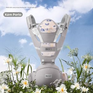AIBEIDILA | Đai Đỡ Bé Ergonomic Đa Năng và Khăn Kéo 6 Tháng Trở Lên