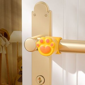 Cat Paw Door Stoppers Silicone Covers for Door Knobs Collision Protection Pads to Walls Door Knob Wall Protector Door Stopper