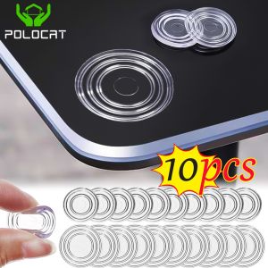 Polocat 10Pcs 18/23mm Soft Anti Slip Pads Round Glass Table Top Bumpers Non Adhesive Bumpers Pad Plastic Suction Pad for Table Glass Top