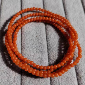 Natural Baoshan Red Agate Bracelet 108 Beads Peach Red Necklace Couples Fashion Jewelry Carved Design Fresh Outburst