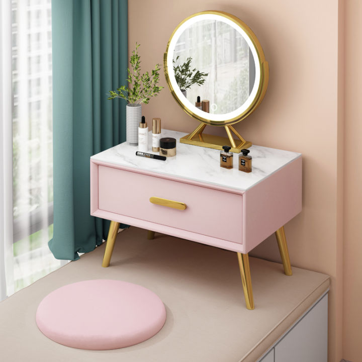 Bay Window Dressing Table with Light Mirror Nordic Modern Simple Tatami