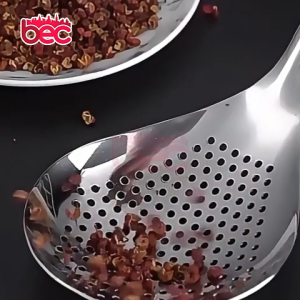 [BEC] Sendok Saringan Stainless Steel 304 Food Grade | Sendok Baja Dapur Premium untuk Menyaring Minyak & Makanan Goreng Anti Karat | Sendok Pangsit | Sendok Minyak | Sendok Besar Tebal