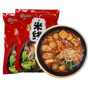 Internet Celebrity Xinxin Rice Noodles 370G Hemp Spicy Casserole Bagged Rice Noodles Convenient Handmade Northeast Rice Noodles Fat Juice Food