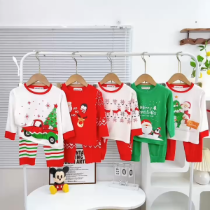 Bộ Quần Áo Trẻ Em Dài Tay Mẫu NOEL Mới Nhất 2026 Vải Thun Lạnh Mềm Mát Co Giãn Tốt Cho Bé 0-8 tuổi TD-015