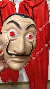 ชุดนักโทษ หน้ากากฟรี ทรชนคนปล้นโลก La casa de papel Dali mask jump suit Dali money heist