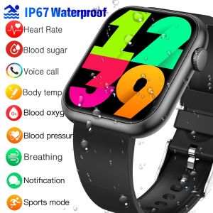 QX7 Pro Smart Watch Blood Glucose Sugar Blood Pressure Monitoring Smartwatch Bluetooth Call For Men Women Bracelet VS F57L