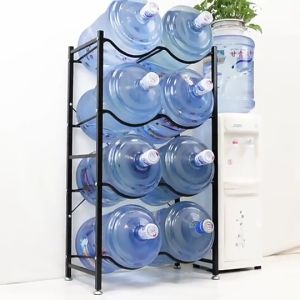 Water Bucket Rack Large Bucket Holder Matel Steel Water Dispenser Bucket Storage Rack Placement Rack Storage Rack Display Rack Inverted Save Space Multi-layer Storage Rack Floor Storage Rack