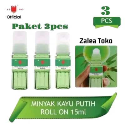 Paket 3pcs Minyak Kayu Putih Roll On 15ML