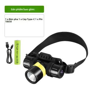 Đèn Pin Lặn Chuyên Nghiệp LED Chống Nước IPX8 Sử Dụng Pin 18650 Chiếu Sáng 360 Độ ° Góc Chiếu Sáng Khi Cắm Trại Câu Cá Đi Bộ Đường Dài