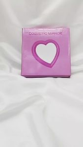17*19cm Makeup Mirror Mini Heart Mirror For Student Girl Women Desktop Mirror