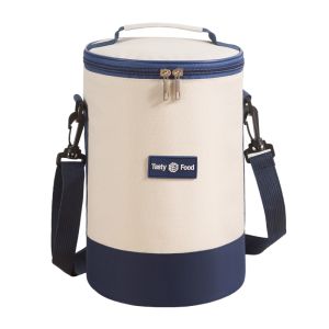 JNL For Office and School-Goers Crossbody Round Thermal Insulation Lunch Bag with Shoulder Strap C19