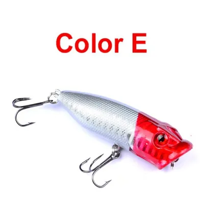 FLYSAND Fishing Lures 7.3cm/11g Topwater Popper Bait Hard Bait Artificial Wobblers Plastic Fishing Tackle With 6# Hooks 5 Colors