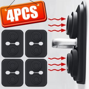 4 cái cửa xe giảm xóc đệm khoá cửa ô tô khóa chống va chạm miếng dán bảo vệ câm giảm xóc phụ kiện đệm