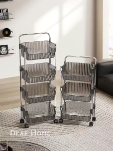 ชั้นวางของ รถเข็นวางของ ชั้นวางของแบบใส มีล้อเคลี่อนย้ายได้ ชั้นวางของในห้องครัว ชั้นเก็บของในห้องน้ำ ชั้นวางขนม ของใช้