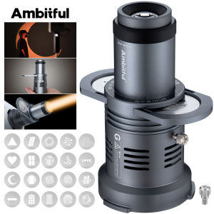 Ambitful AL20กระบอกการฉายเงาคู่ขนาดเล็ก + 20สไลด์จัดแต่งทรงผมที่ปรับโฟกัสได้เงามินิ Bowens ด้ามจับขนาดเล็กเมานต์สำหรับ Godox Yongnuo ZHIYUN