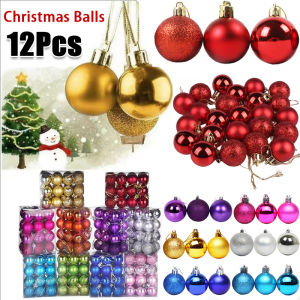 6/10/12pcs Christmas Balls Set / Large Size Plastic Xmas Balls / Assorted Color Christmas Balls / Christmas Tree Decor Ball / Home Christmas Decorations