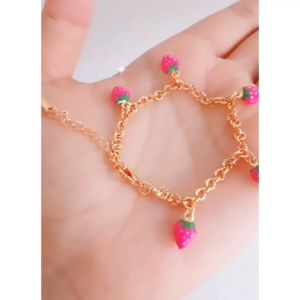 Lovelybutik - Gelang Tangan Xuping Anak Gold - M3lly Gelang Xuping Anak Perempuan Terbaru Dengan Mainan Stober1 Ukuran 15 Cm