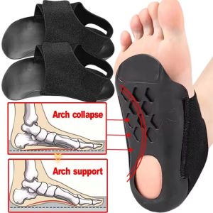 1Pair Arch Support Sleeves Cushioned Soft Elastic Gel Pads Fabric Arch Socks For Flat Foot Pain Relief Plantar Fasciitis Heels