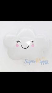 ลูกโป่งฟอยล์ก้อนเมฆ ลูกโป่งก้อนเมฆ ลูกโป่งรูปก้อนเมฆสีขาว ลูกโป่งวันเกิด Cloud balloon":