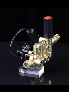 Metal Pressure Washer Pump Head with Gauge – Replacement Pump for High Pressure Car Washers